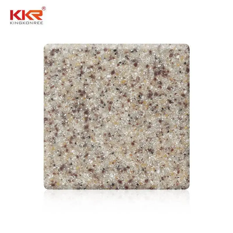 Hot Sale Sand Color Acrylic Stone Solid Surface Sheets KKR-M1620 1