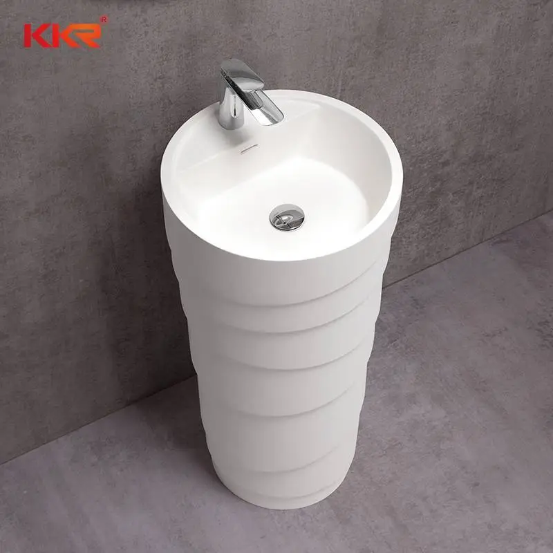 Diameter 450mm Round Design Freestanding Wash Basin KKR-1398-A 1