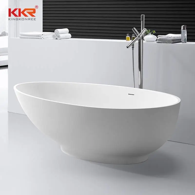 حوض استحمام ذو سطح صلب من الأكريليك الأبيض والحجر الاصطناعي KKR-B057 1