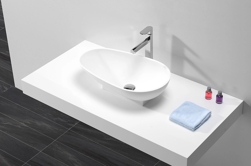 KingKonree marble top mount bathroom sink at discount for restaurant 2