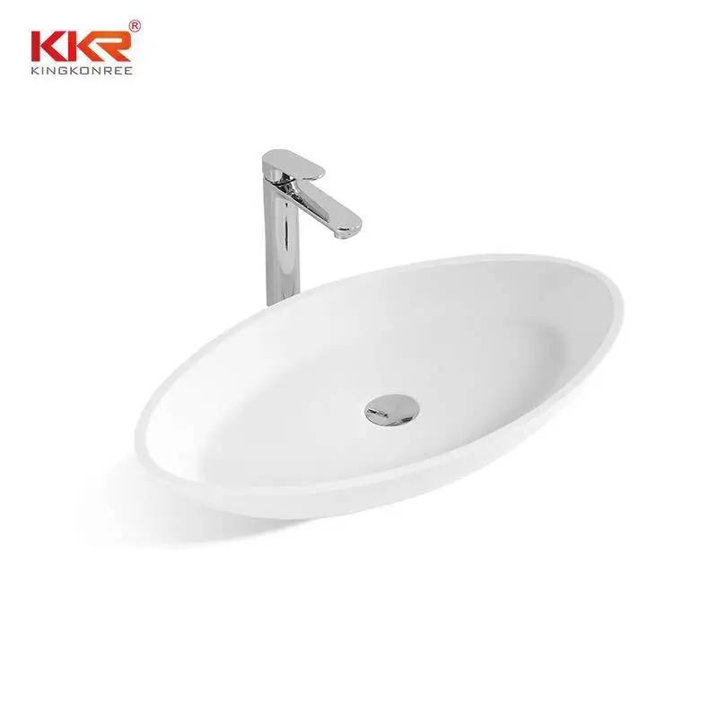 Acrylic Solid Surface Polymarble Above Counter Basin KKR-1305 1