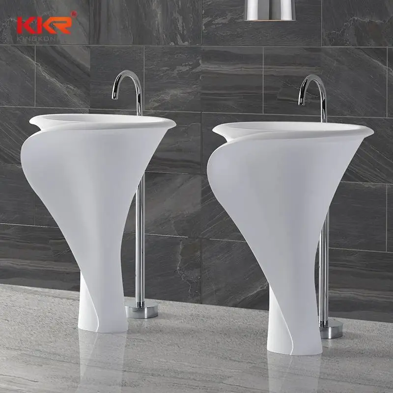 Freistehendes Waschbecken aus Polymarble Solid Surface KKR-1395 1