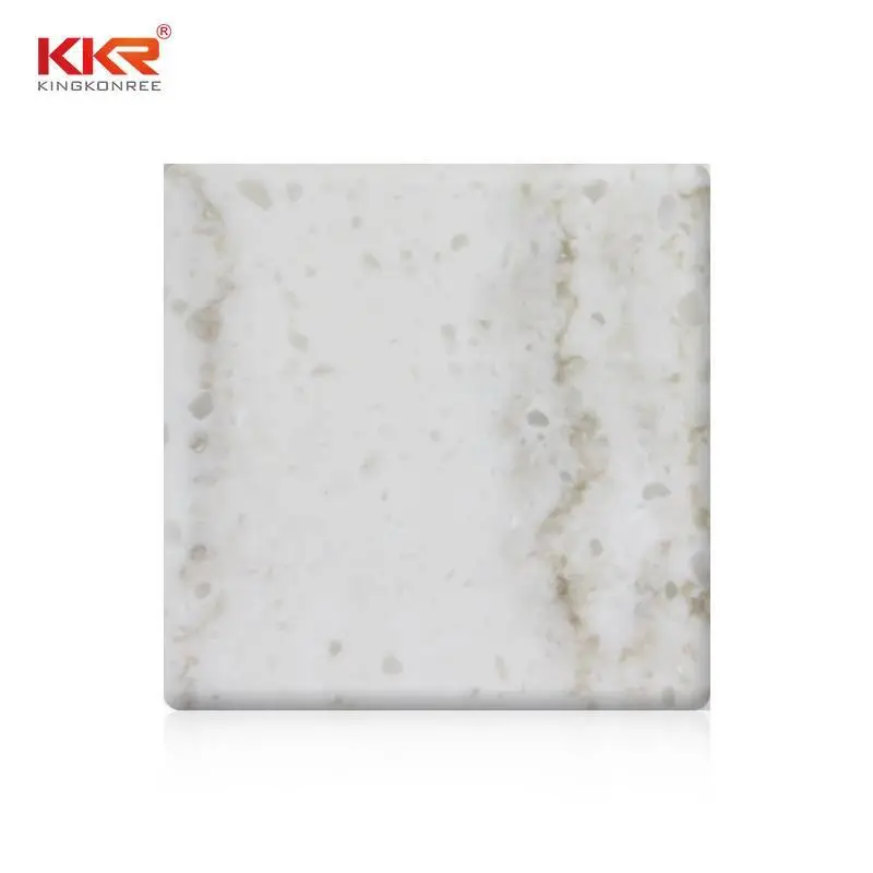 Kunstmatig marmeren aderpatroon Acryl massief oppervlakblad KKR-M8826 1