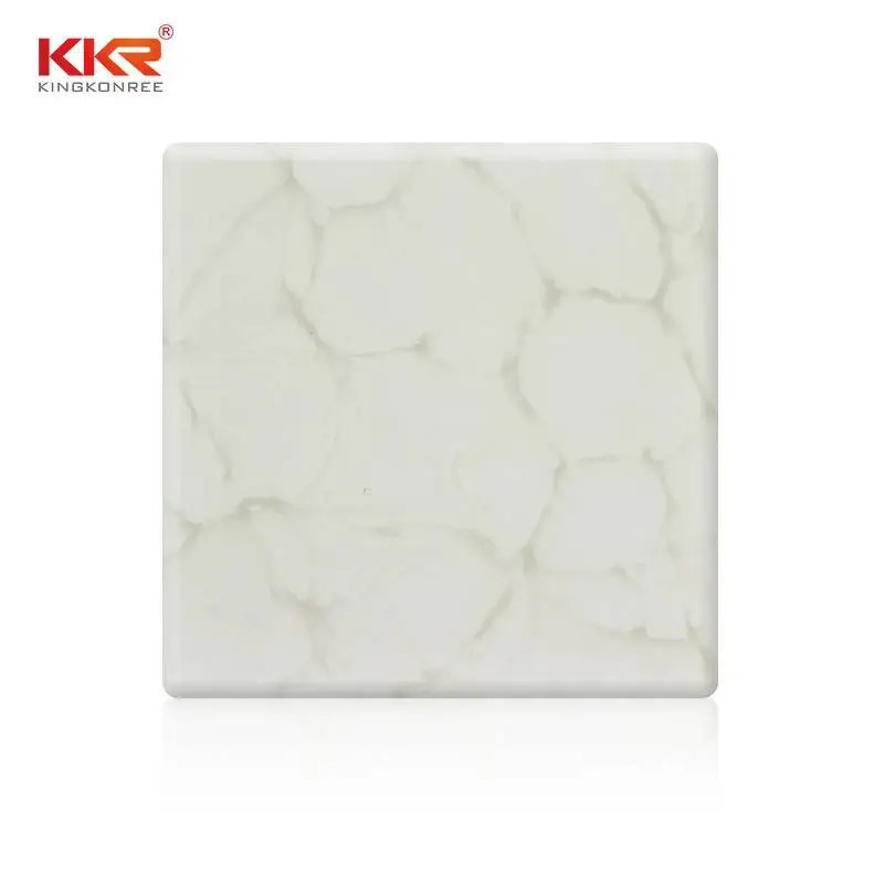 Hoja de superficie sólida acrílica de mármol artificial transparente KKR-A028 1