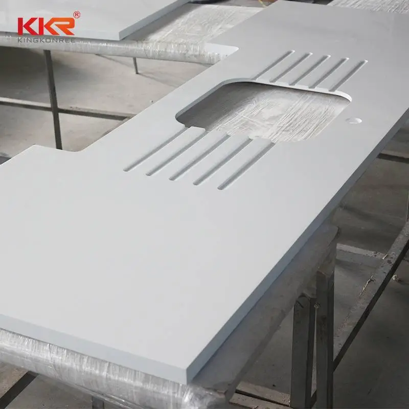Encimera de cocina de superficie sólida modificada con diseño personalizado 1