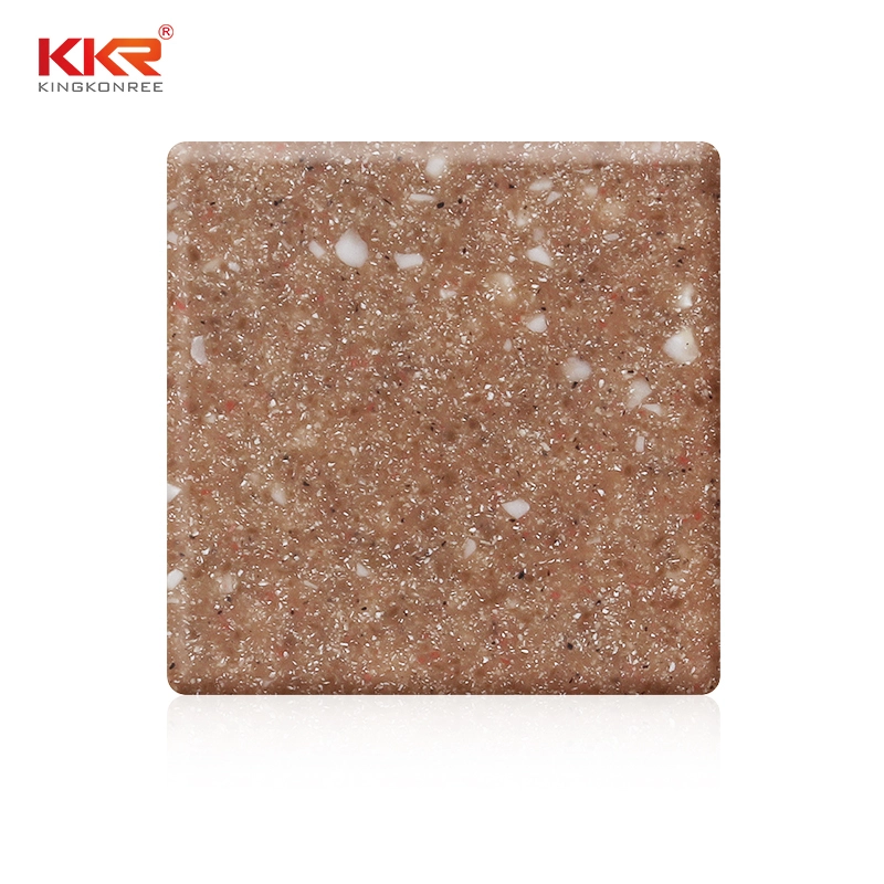 Black Color With White Chips Acrylic Solid Surface Sheets KKR-M1690 1