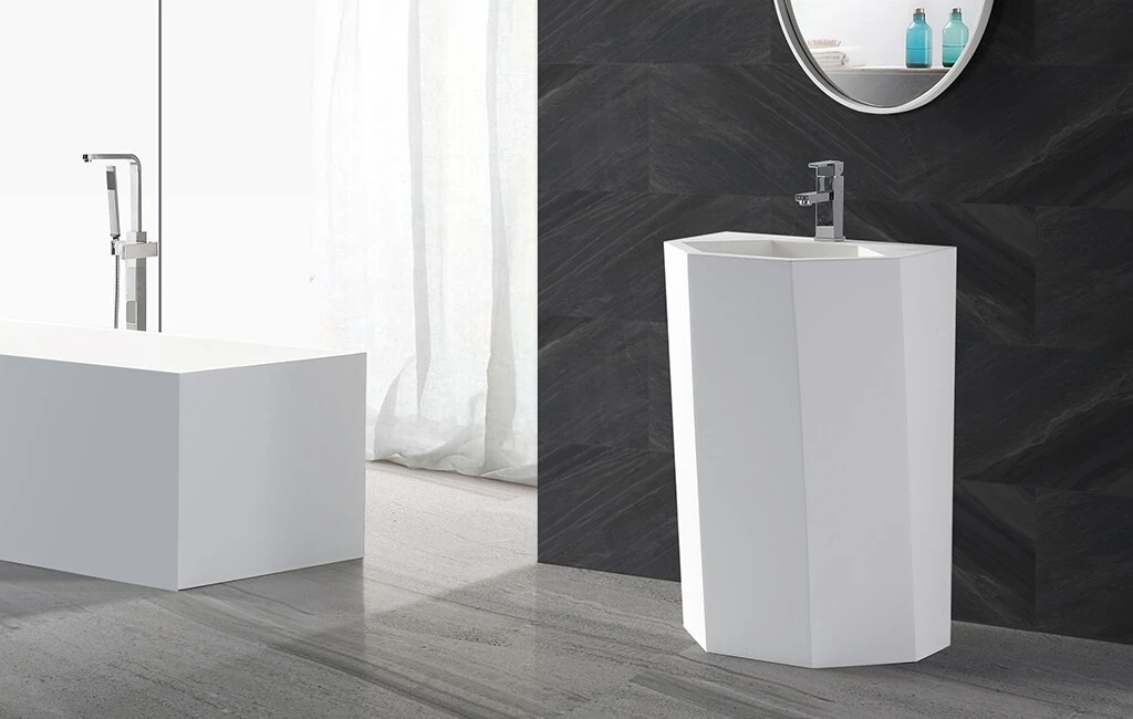 KingKonree rectangle free standing wash basin customized for hotel 2