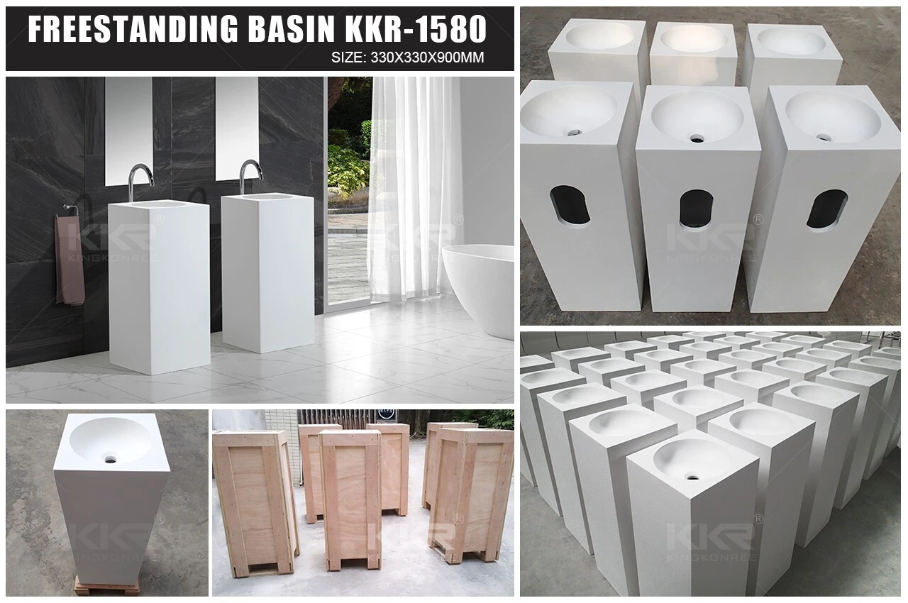 KingKonree rectangle free standing wash basin design for home 8