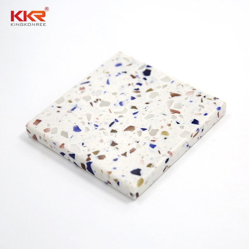 Hojas de superficie sólida acrílica modificada de color blanco hueso KKR-M2035 1