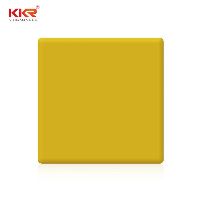 hoja superficial sólida de acrílico del color amarillo KKR-M de la longitud de 3660m m1703 1