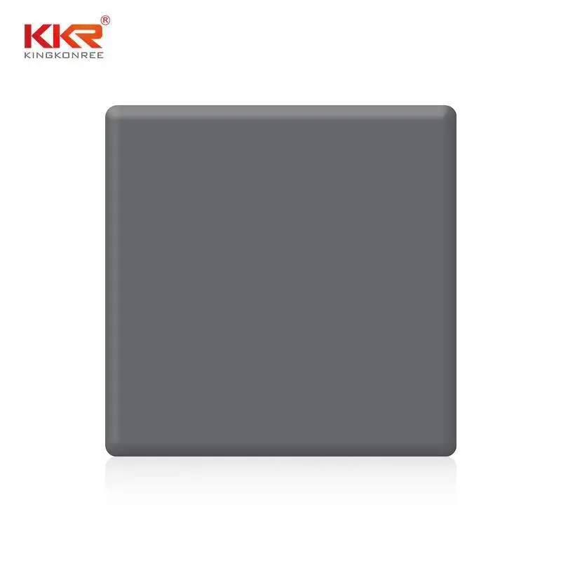 Folha de superfície sólida acrílica modificada cinza pura no comprimento KKR-M de 2440mm1706 1