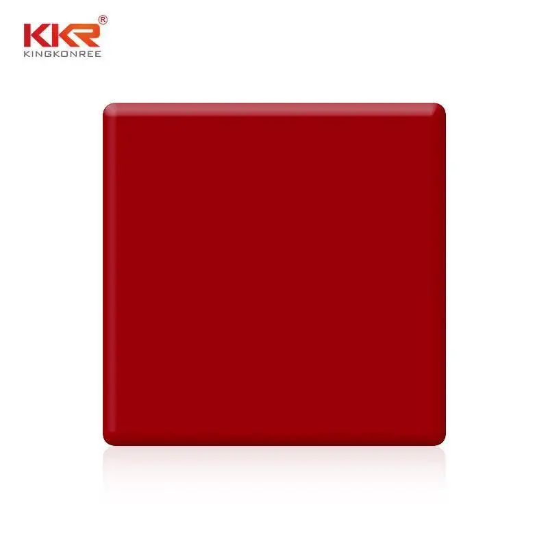 Fogli di superficie solida acrilica modificata rossa normale KKR-M1717 1