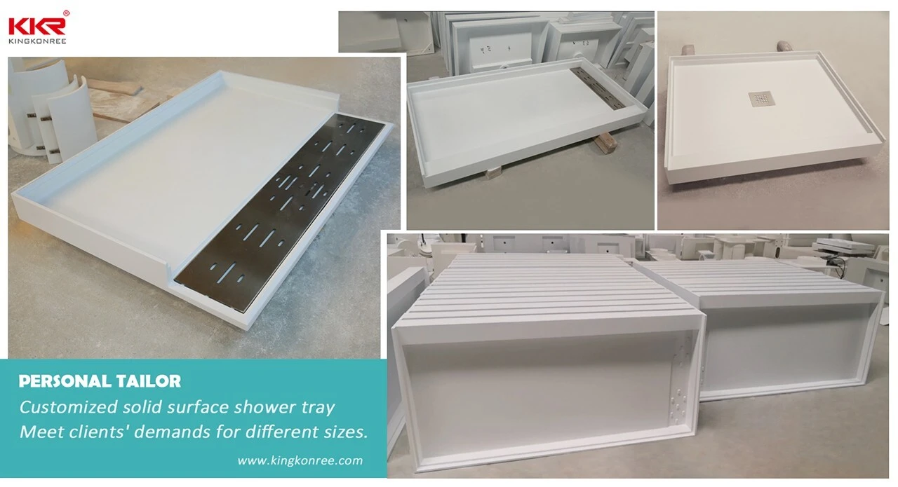 KingKonree white 1800 x 800 shower tray customized for motel 10