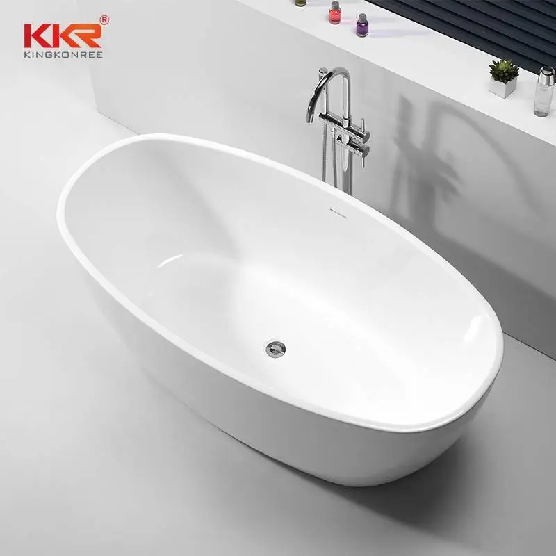 Glossy Surface Finish Soild Surface Bathtub KKR-B065 1