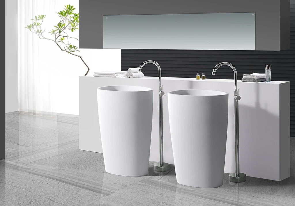 KingKonree stand alone bathroom sink customized for hotel 2