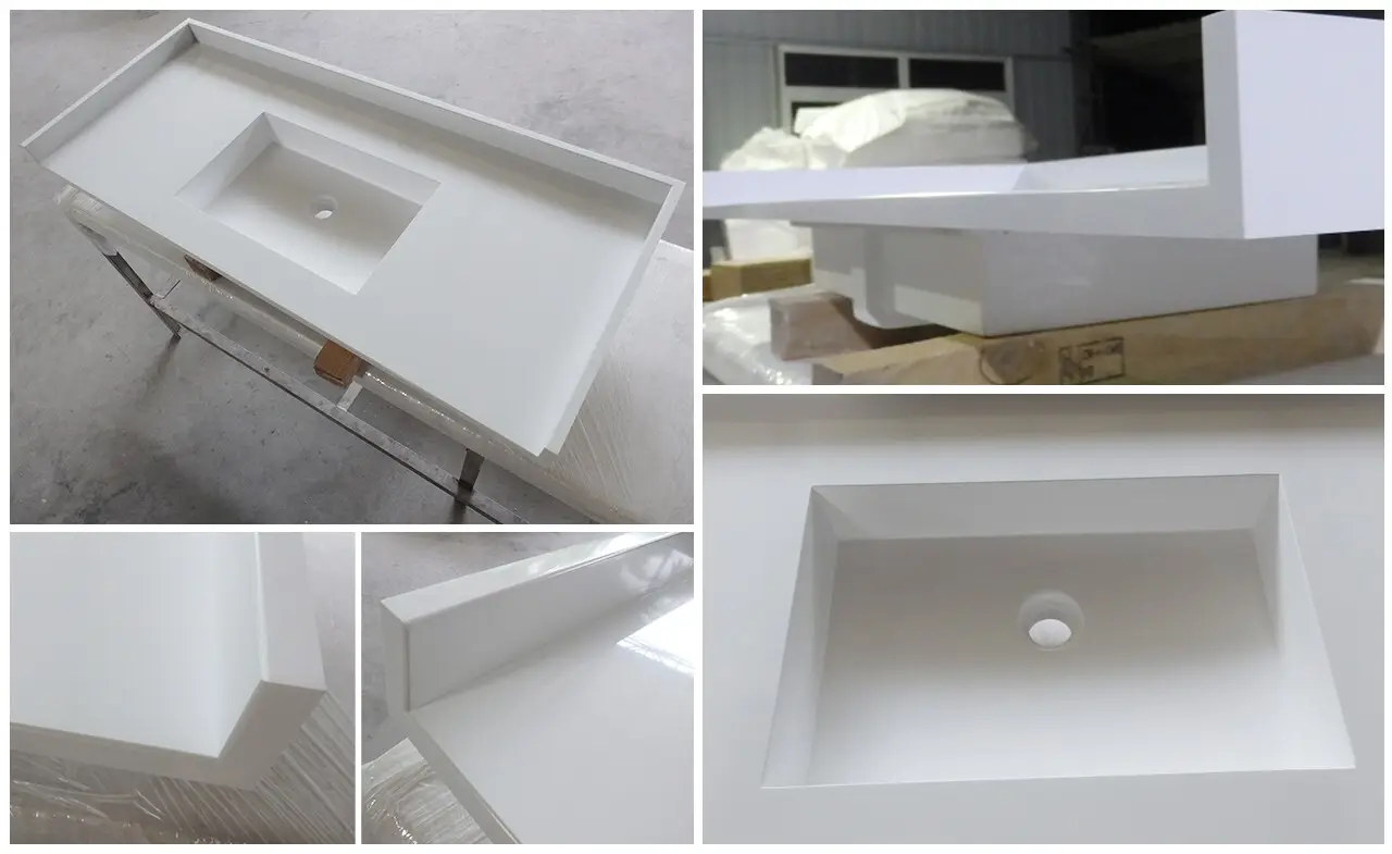 KingKonree integrated acrylic countertops customized for home 2