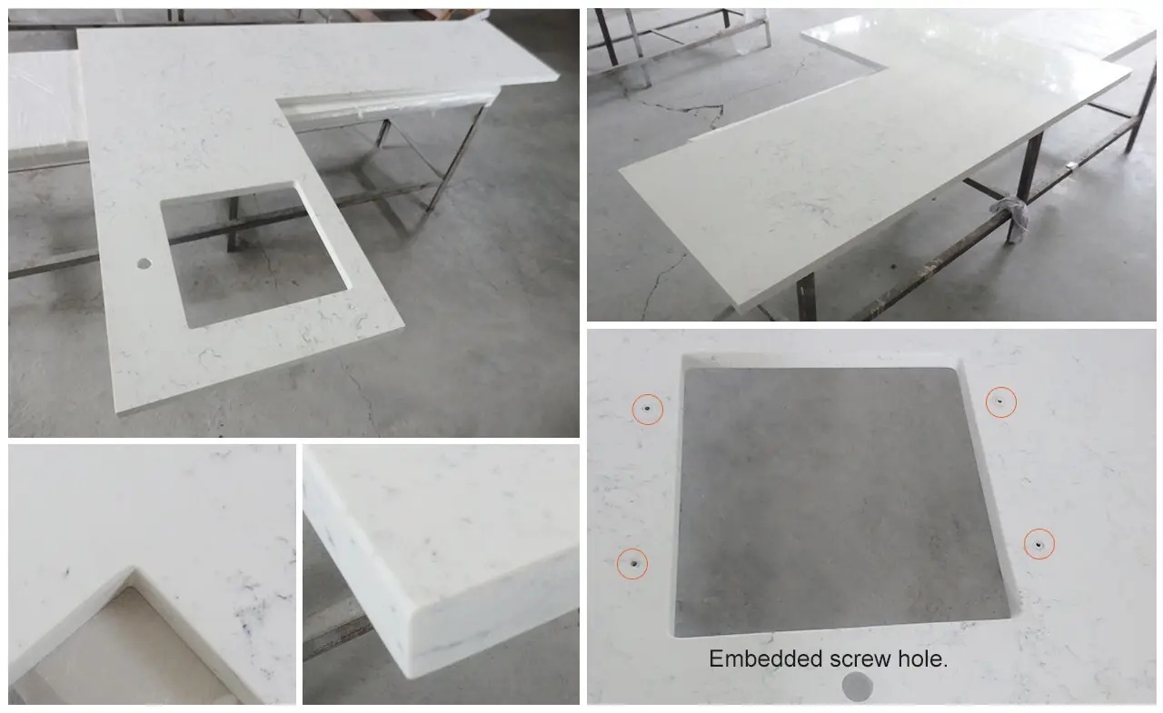 square solid surface worktops factory price for restaurant 2