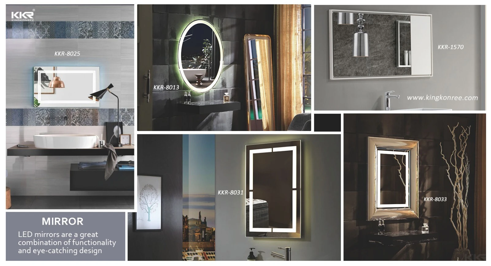 KingKonree large vanity mirror manufacturer for toilet 3