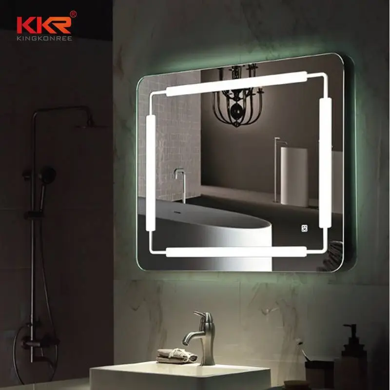 Specchio da bagno in pietra artificiale di superficie solida di fascia alta KKR-8019 1