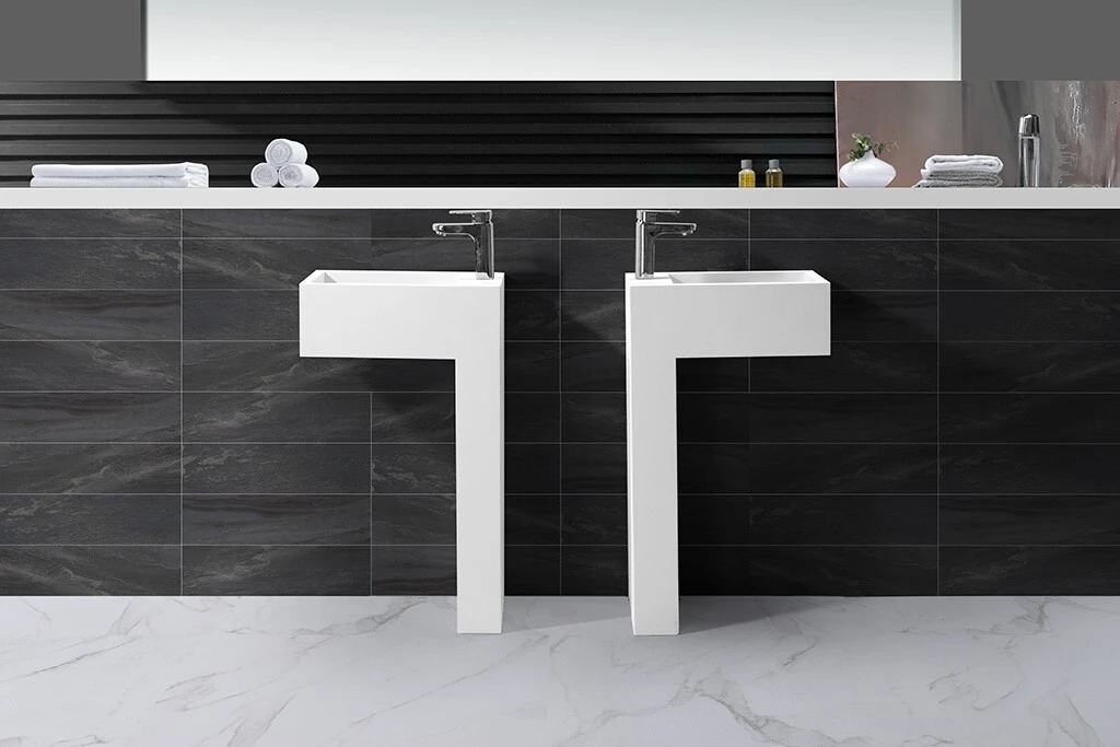 KingKonree thick bathroom free standing basins supplier for hotel 2