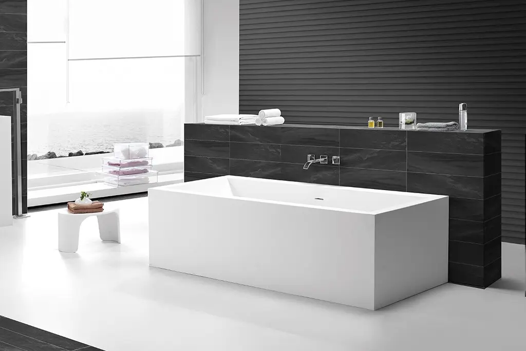 KingKonree black stone resin bath ODM for shower room 2