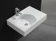 660x480mm Acrylic Resin Stone Solid Surface Wall Mounted Wash Basin KKR-1343 2