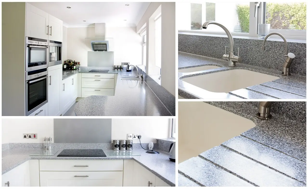 glossy solid surface kitchen worktops high-qualtiy for home 2