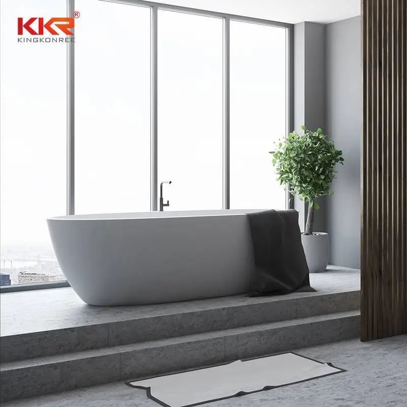 Modern Stone BathTub And Solid Surface Freestanding Bathtub KKR - B003 1