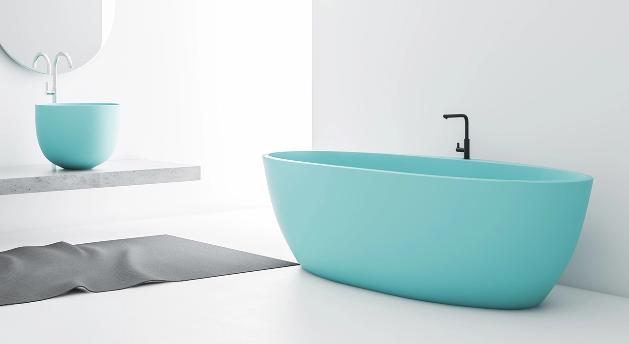 quality solid surface freestanding tub custom for shower room 2