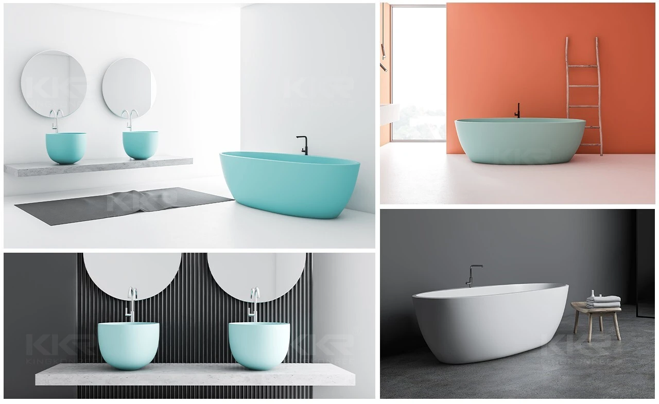quality solid surface freestanding tub custom for shower room 8