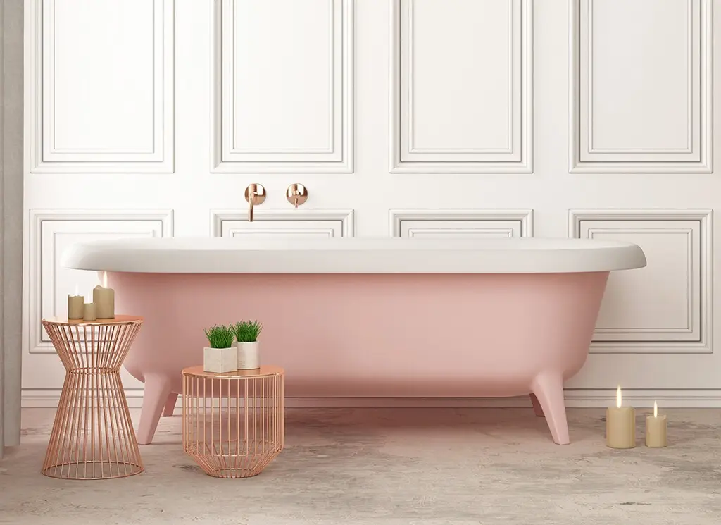 marble bathroom freestanding tub custom 2