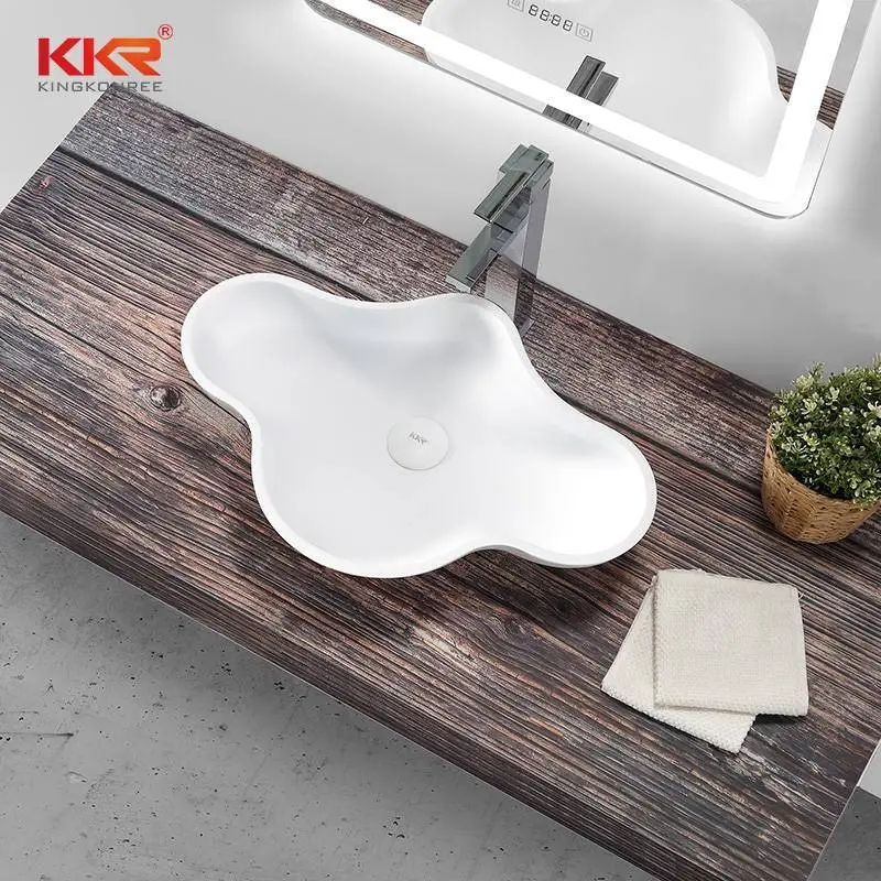 Special Design Bathroom Unique Wash Basin Artificial Stone Sink 1
