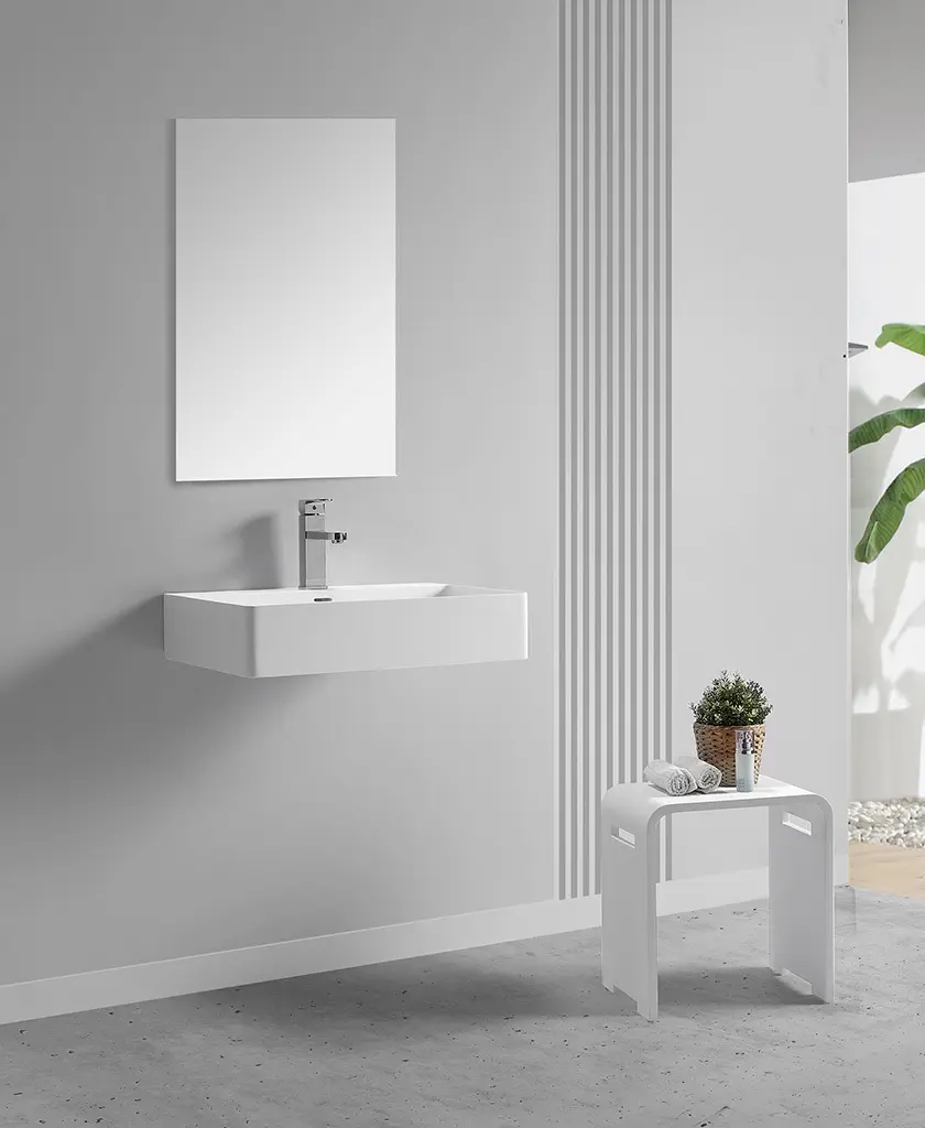 luxury wall hanging sink customized for hotel 2
