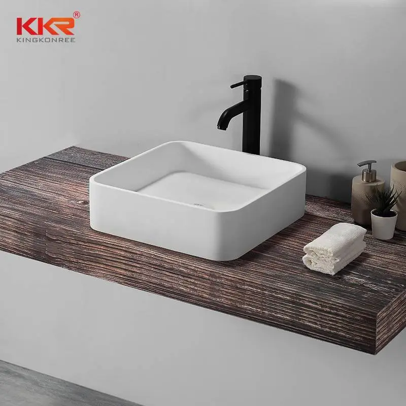 Newly White Handmade Countertop Sinks Bathroom Sanitary Ware Above Counter Basin 1