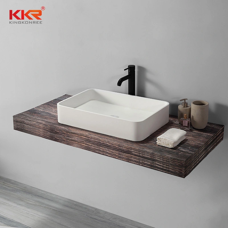 Lavabo rectangulaire au-dessus du comptoir, lavabo de salle de bains, lavabo de vanité 1