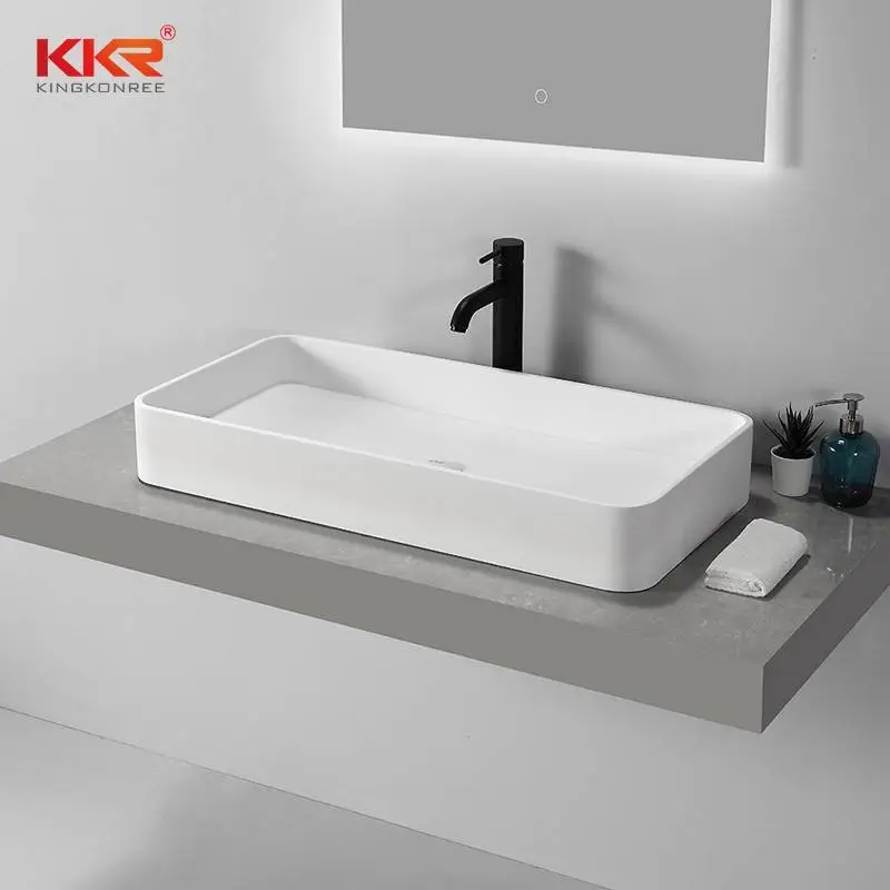Bathroom Rectangular Counter Top Wash Basin KKR-1700 1