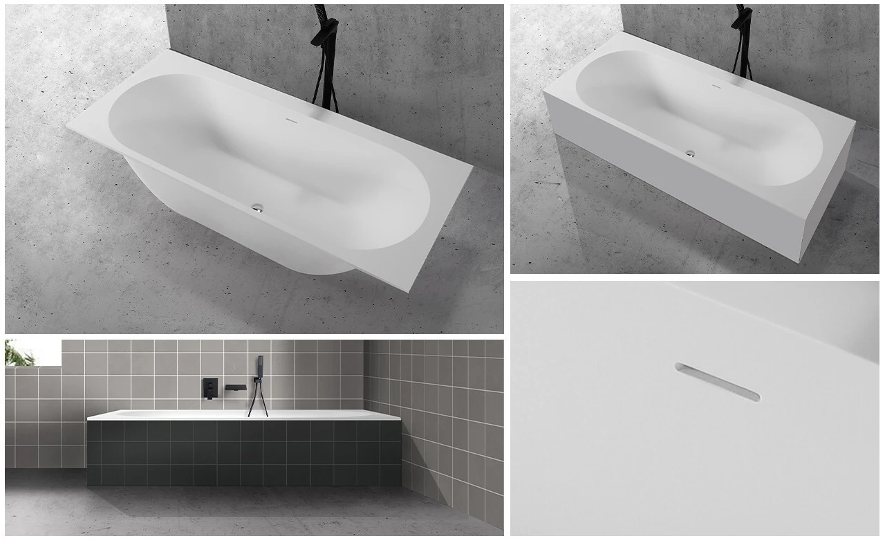 KingKonree black small freestanding soaking tub free design for shower room 8