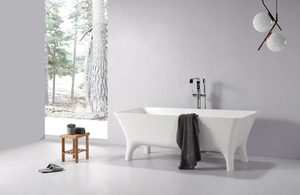 KingKonree matt rectangular freestanding bathtub supplier for hotel 2