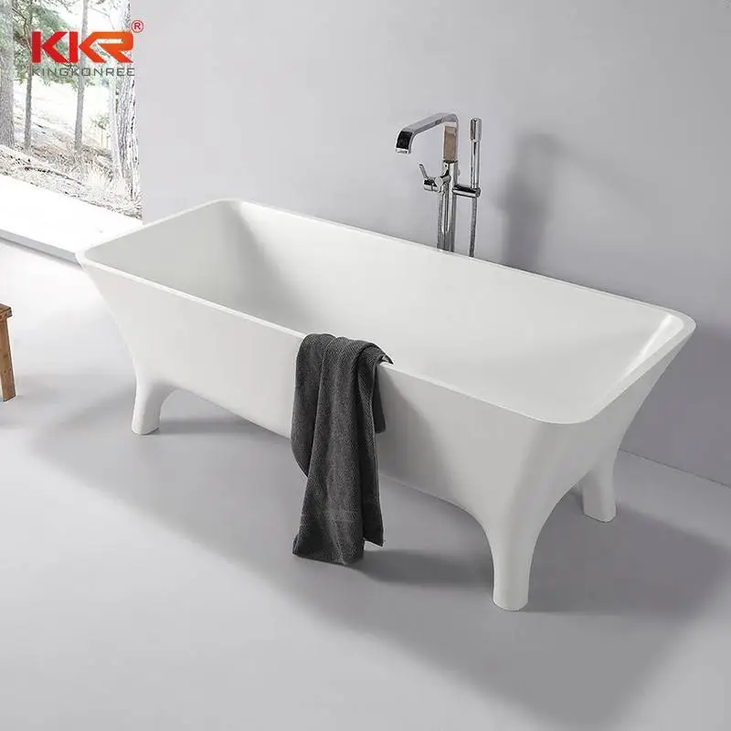 Newly Launch Acrylic Solid Surface Bath Tub With Four Legs KKR-B103 1