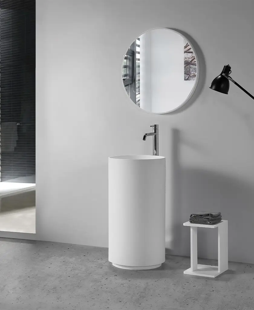 KingKonree rectangle free standing wash basin factory price for motel 2