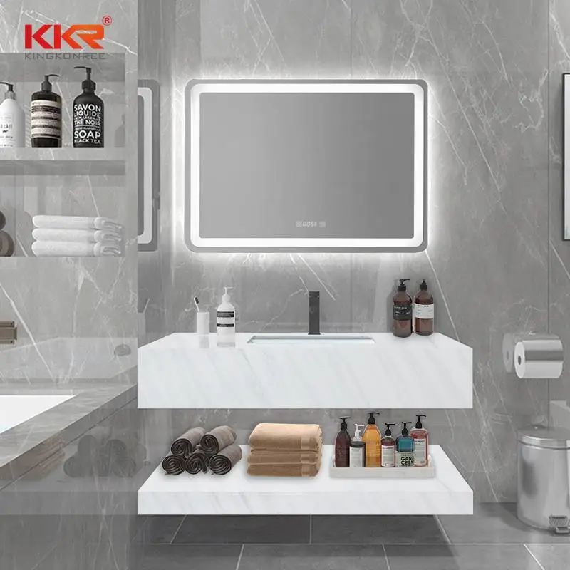 Solid Surface Marble Stone Bathroom Wall Mount Wash Basin KKR-M8810 1