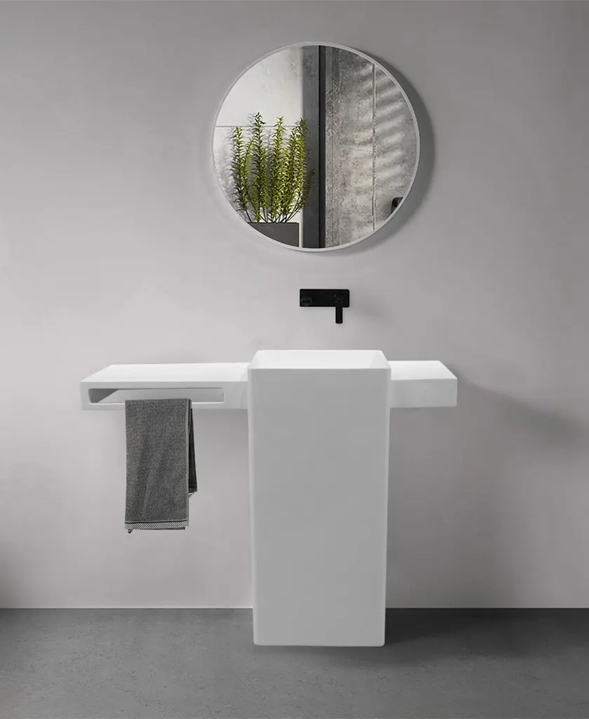 KingKonree resin freestanding basin factory price for motel 2
