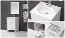 Kingkonree Smooth Vertical Culture Marble White Shower Wall Panel Shower Surround Tubs KKR-CMW25 4