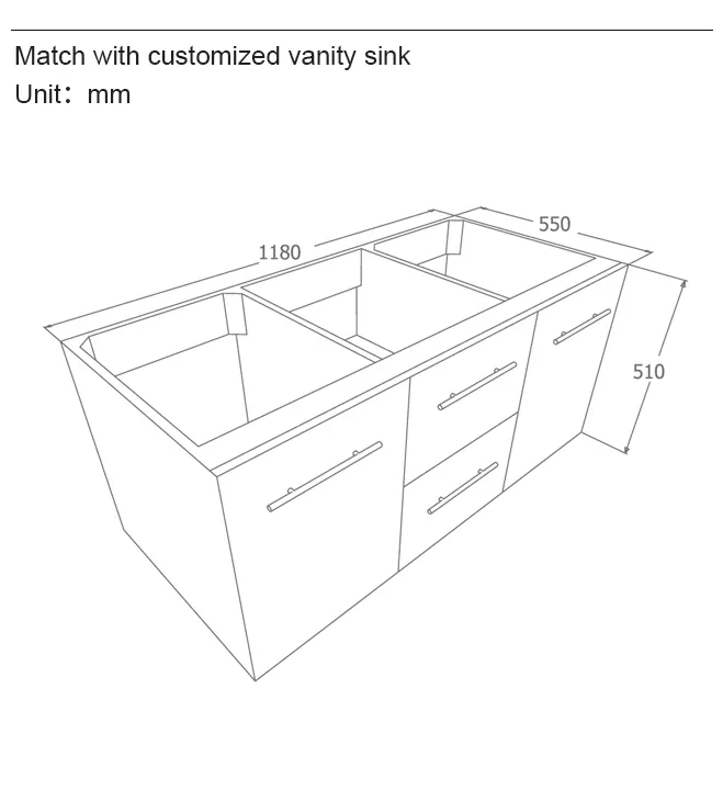 KingKonree hot-sale kitchen vanity cabinet factory for households 3