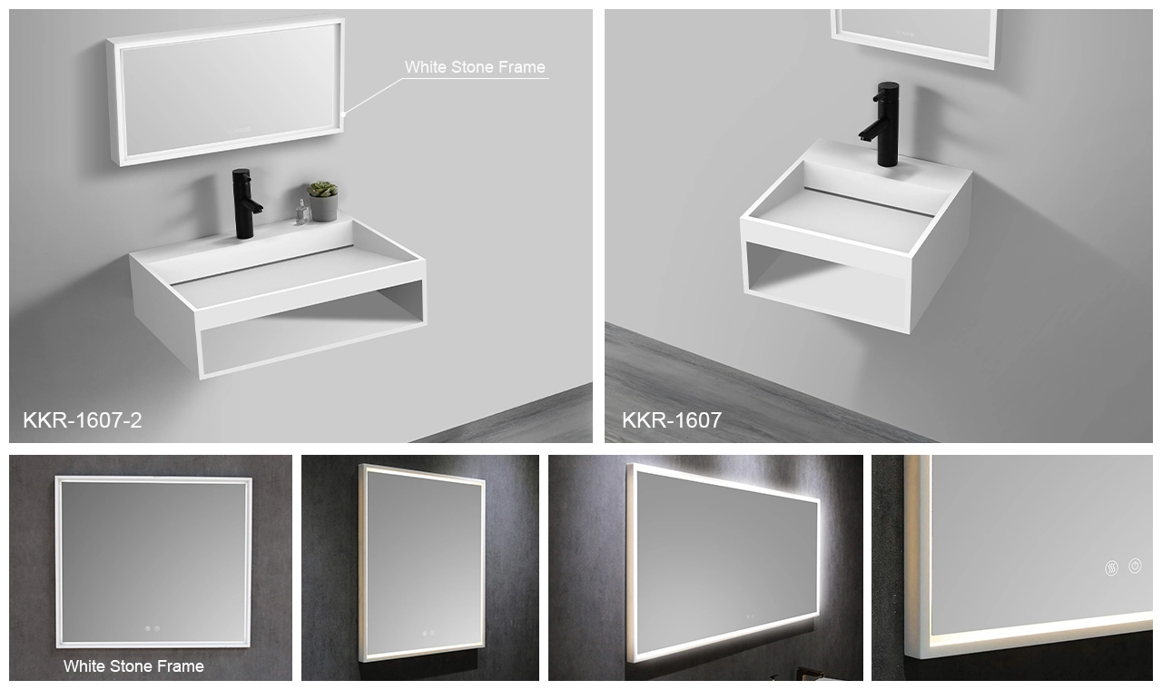 KingKonree double concrete wall mounted sink supplier for bathroom 4