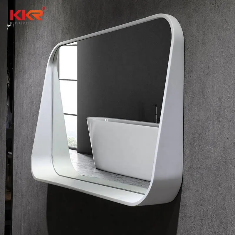 High-end Solid Surface Frame Bathroom Mirror KKR-2002 1