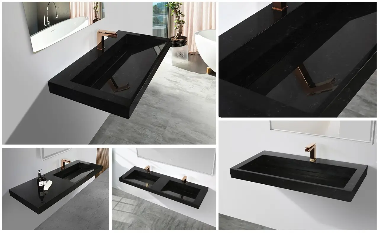 KingKonree marble marble wall hung basin manufacturer for hotel 3