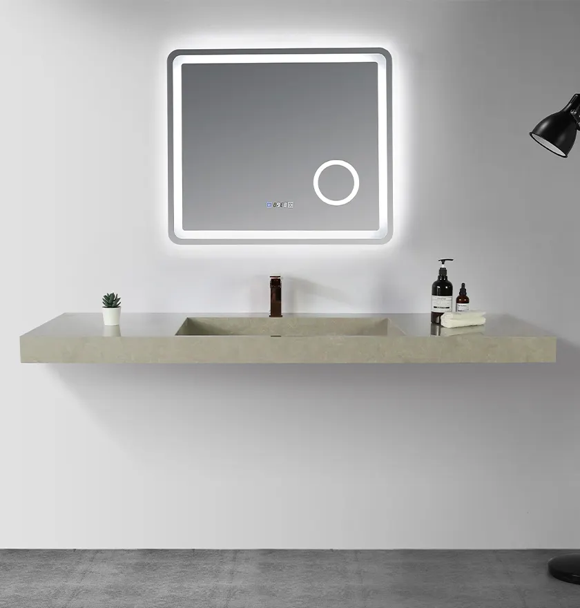 small square wall hung basin sink for bathroom 2