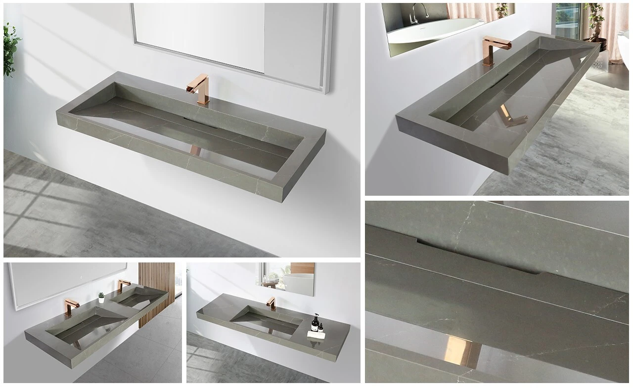 KingKonree concrete wall hung basin manufacturer for home 3