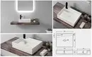 durable square above counter bathroom sink design for restaurant 4